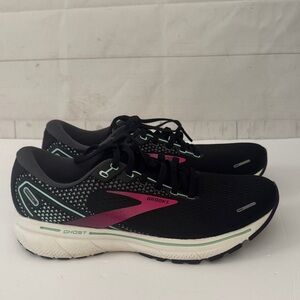 Brooks Size 9 Women's Ghost 14 Black and Pink Athletic Running Shoes